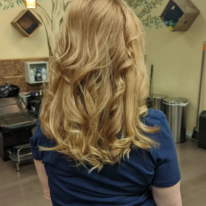Image of red hair color fixed at a hair salon in Redmond Oregon